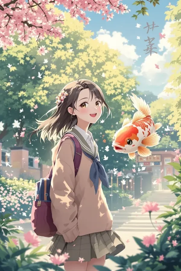 锦鲤少女海报
